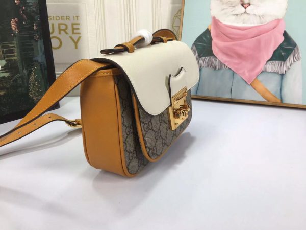 Gucci Replica Mini Padlock Bag in Black & White - Image 7