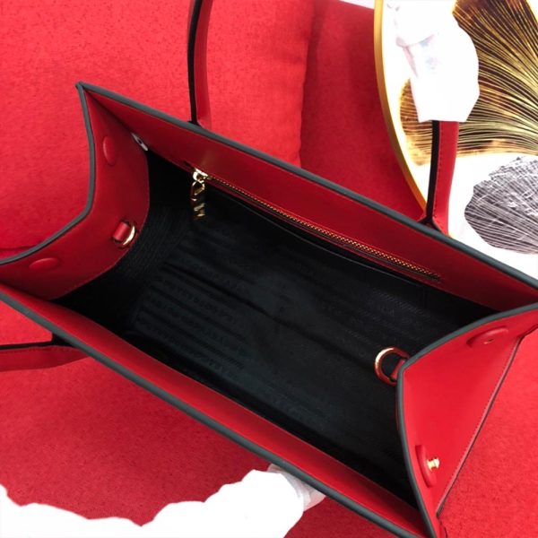 Replica Prada Monochrome Saffiano Leather Bag in Wine Red - Image 15