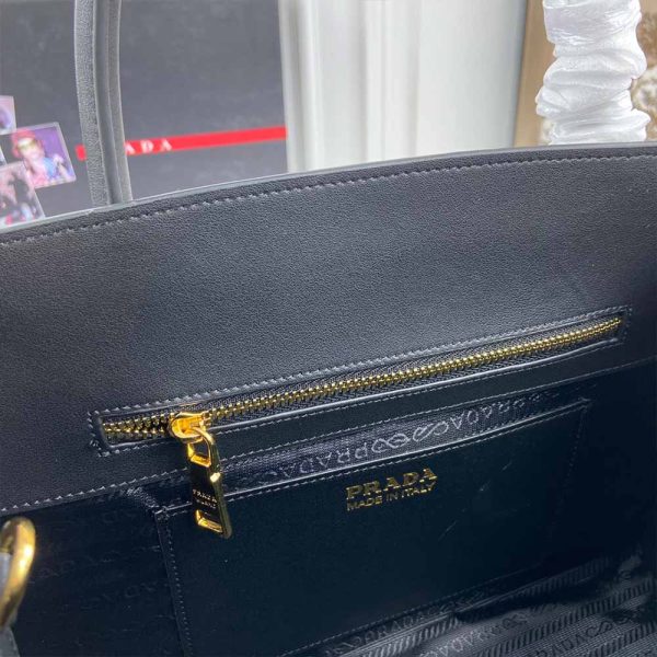 Prada Saffiano Leather Monochrome Shoulder Bag Replica - Image 3