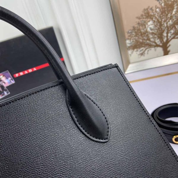 Replica Prada Monochrome Saffiano Leather Bag in Wine Red - Image 12