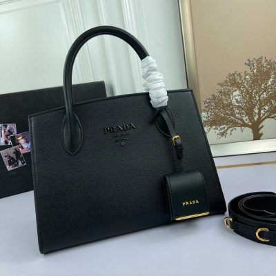 Prada Saffiano Leather Monochrome Shoulder Bag Replica
