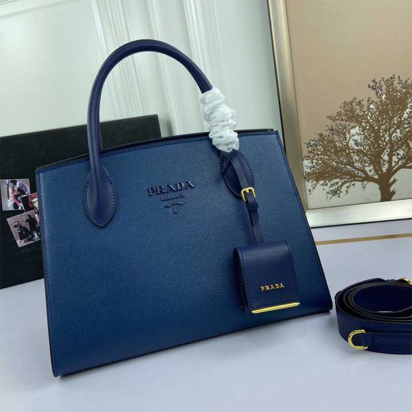 Replica Prada Monochrome Saffiano Leather Bag in Wine Red - Image 22