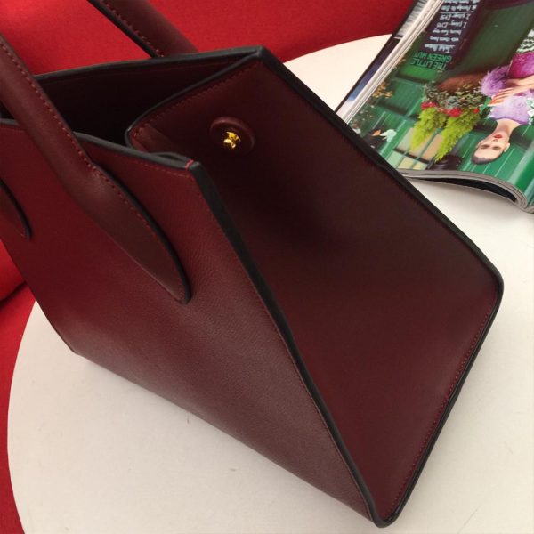 Replica Prada Monochrome Saffiano Leather Bag in Wine Red - Image 7