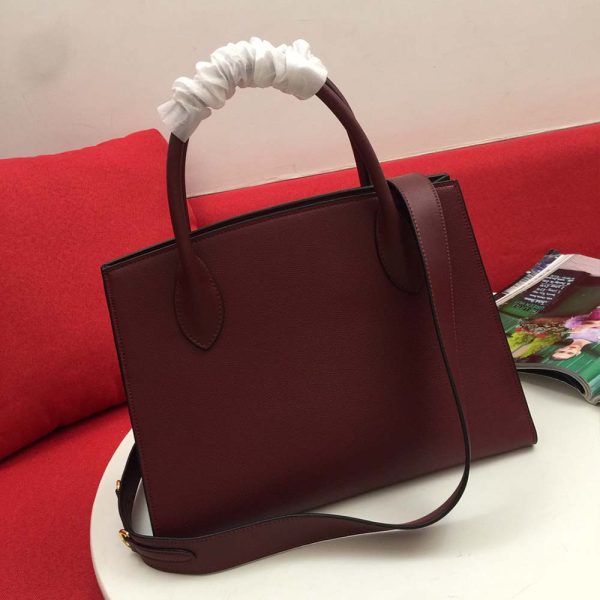 Replica Prada Monochrome Saffiano Leather Bag in Wine Red - Image 3