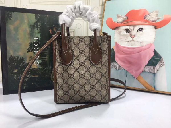 Replica Gucci Mini Tote Bag with Iconic GG Logo - Image 3