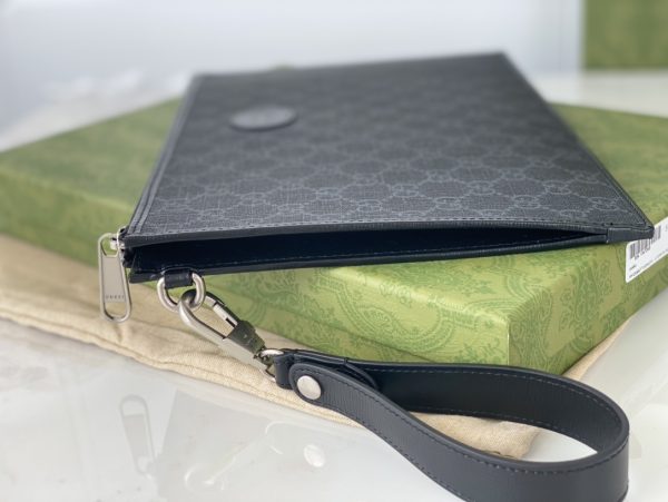 Replica Gucci Black Canvas Pouch | Stylish & Compact Design - Image 4
