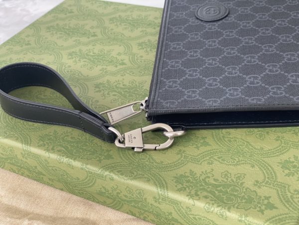 Replica Gucci Black Canvas Pouch | Stylish & Compact Design - Image 6