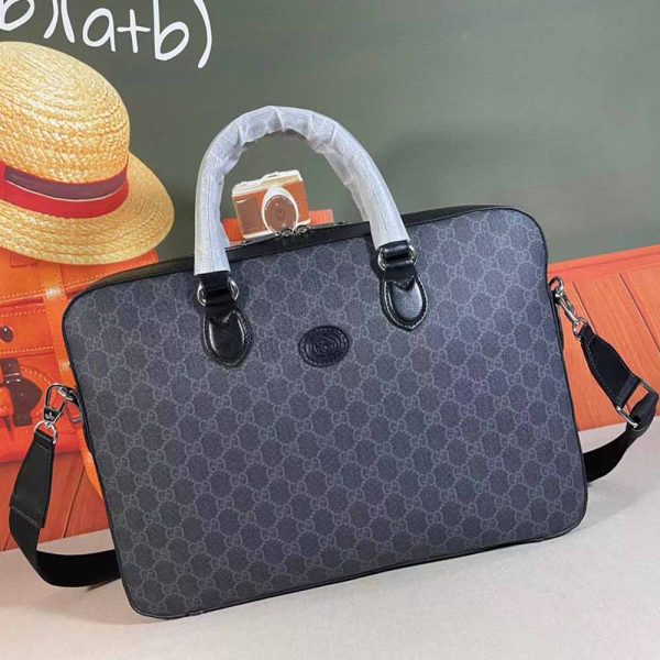 Replica Gucci Interlocking G Business Case – Black/Grey - Image 11
