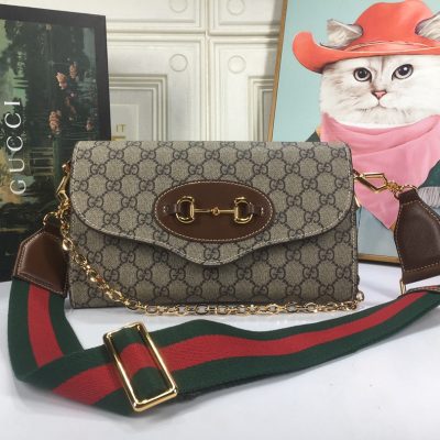 Gucci Replica Double G Horsebit 1955 Small Beige Bag