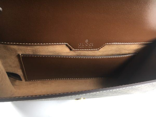 Gucci Replica Double G Horsebit 1955 Small Beige Bag - Image 5