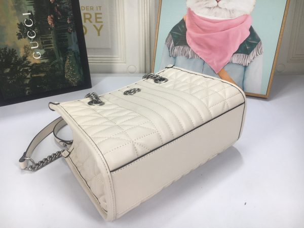 Replica Gucci Marmont Small Tote Bag - Brown, Gray, White - Image 13