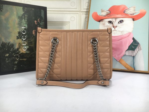Replica Gucci Marmont Small Tote Bag - Brown, Gray, White - Image 3