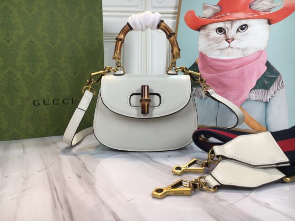 Replica Gucci Mini Top Handle with Double G Bamboo Design - Image 2