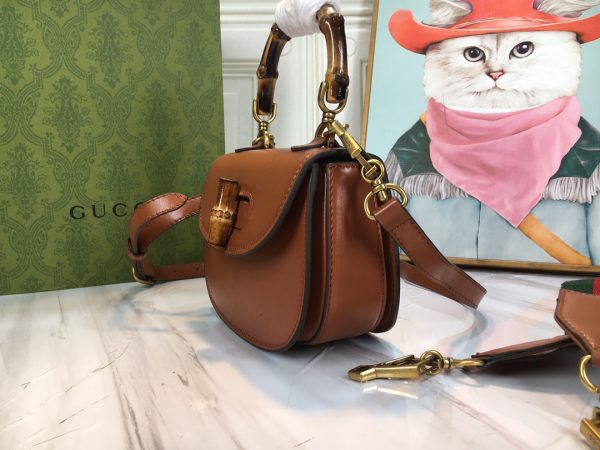 Replica Gucci Mini Top Handle with Double G Bamboo Design - Image 13
