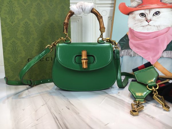 Replica Gucci Mini Top Handle with Double G Bamboo Design - Image 17