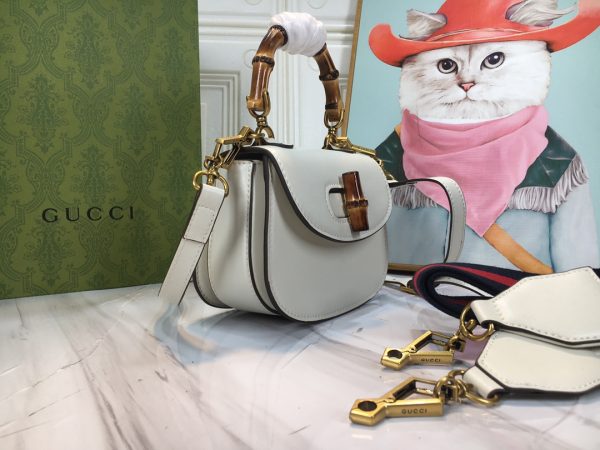 Replica Gucci Mini Top Handle with Double G Bamboo Design - Image 3