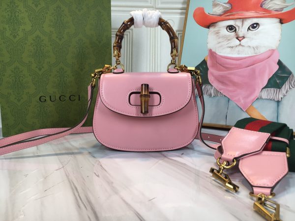 Replica Gucci Mini Top Handle with Double G Bamboo Design - Image 22