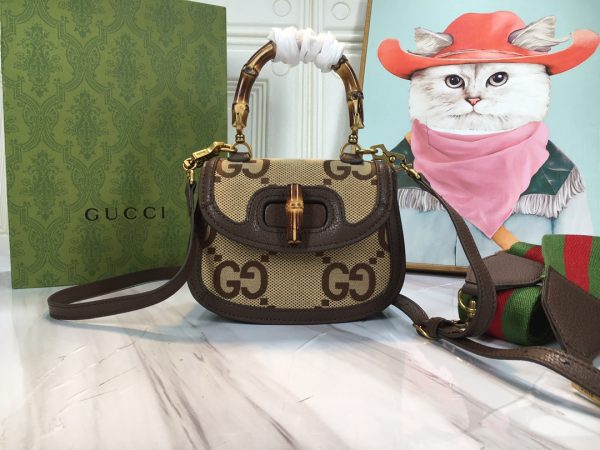 Replica Gucci Mini Top Handle with Double G Bamboo Design - Image 27
