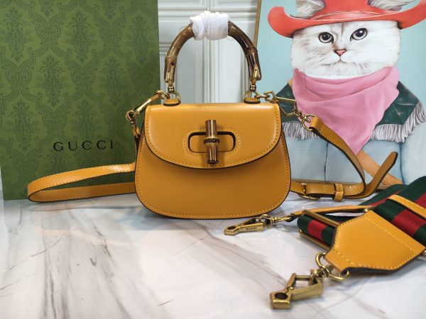Replica Gucci Mini Top Handle with Double G Bamboo Design - Image 7