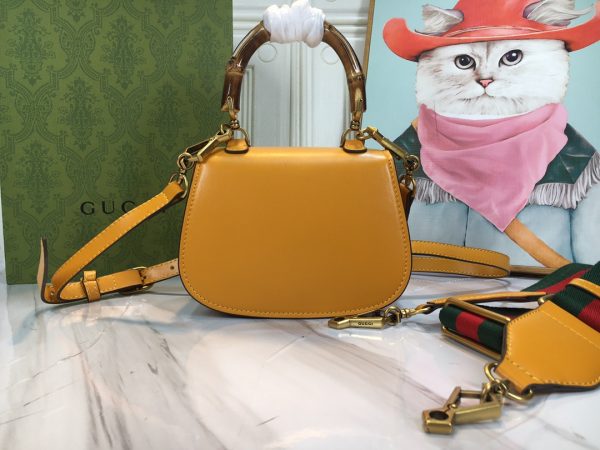 Replica Gucci Mini Top Handle with Double G Bamboo Design - Image 9