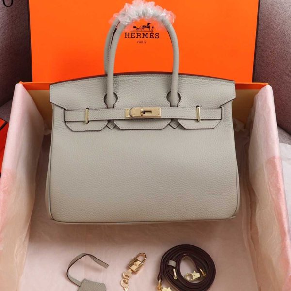 Replica Hermes Birkin Bag 25/30/35 - Black, White, Pink - Image 11