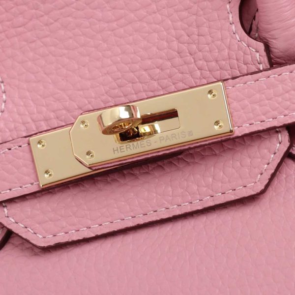 Replica Hermes Birkin Bag 25/30/35 - Black, White, Pink - Image 13