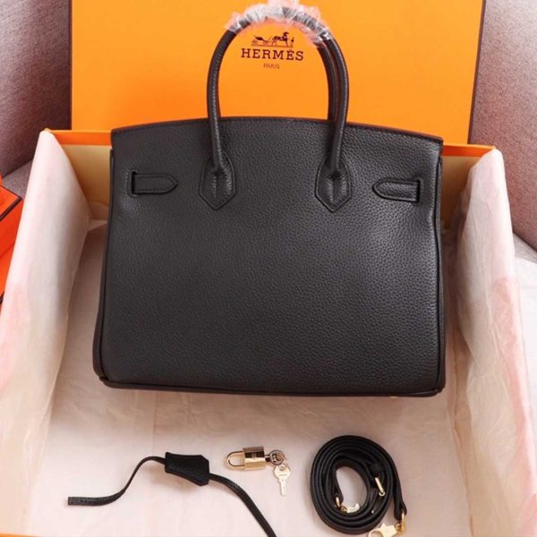 Replica Hermes Birkin Bag 25/30/35 - Black, White, Pink - Image 6