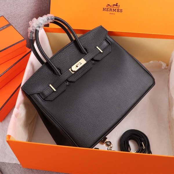 Replica Hermes Birkin Bag 25/30/35 - Black, White, Pink - Image 9