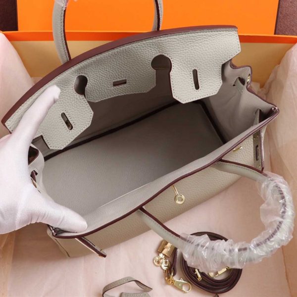 Replica Hermes Birkin Bag 25/30/35 - Black, White, Pink - Image 10