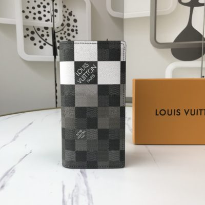 Replica LV Brazza Wallet N40415 in White, Blue, Orange