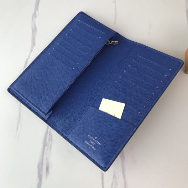 Replica LV Brazza Wallet N40415 in White, Blue, Orange - Image 13