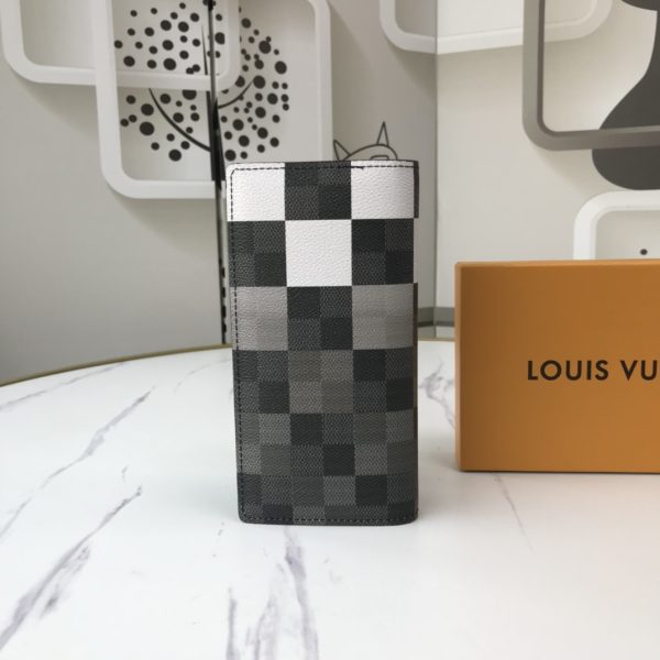 Replica LV Brazza Wallet N40415 in White, Blue, Orange - Image 2