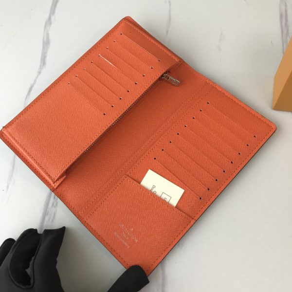 Replica LV Brazza Wallet N40415 in White, Blue, Orange - Image 17