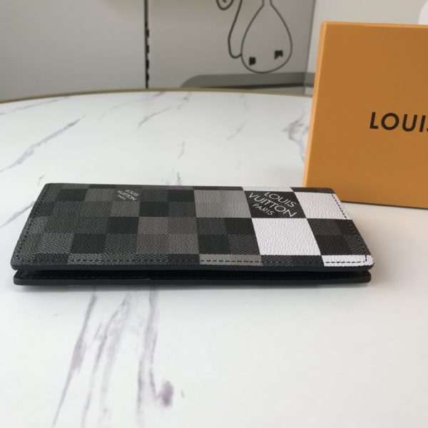 Replica LV Brazza Wallet N40415 in White, Blue, Orange - Image 3
