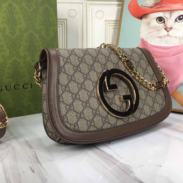 Replica Gucci Blondie Shoulder Bag in Brown & Red - Image 2