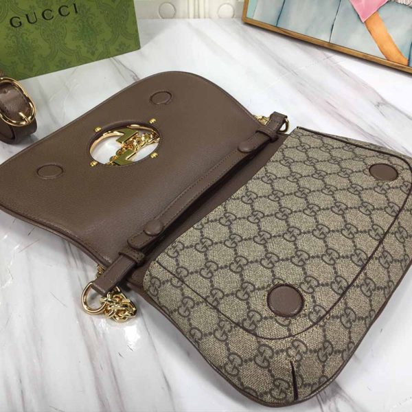 Replica Gucci Blondie Shoulder Bag in Brown & Red - Image 5