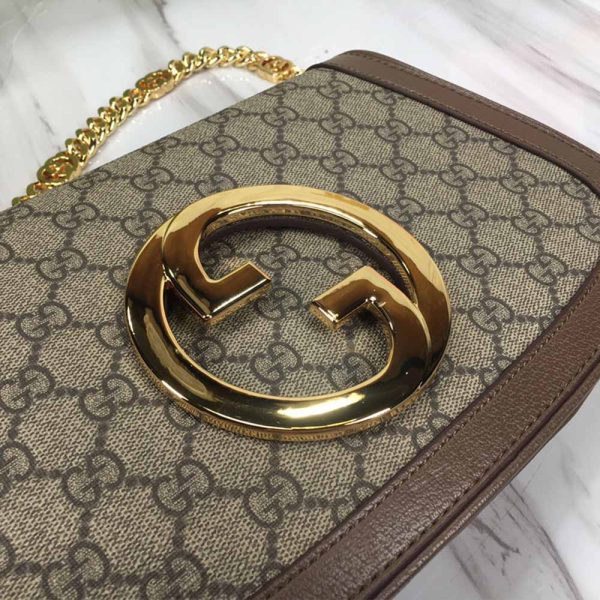 Replica Gucci Blondie Shoulder Bag in Brown & Red - Image 6