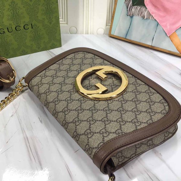 Replica Gucci Blondie Shoulder Bag in Brown & Red - Image 8