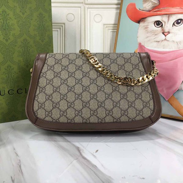 Replica Gucci Blondie Shoulder Bag in Brown & Red - Image 9