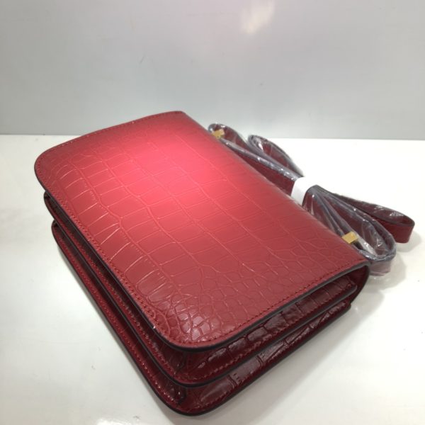 Replica Hermes Croc-Pattern Constance Crossbody Bag - Image 12
