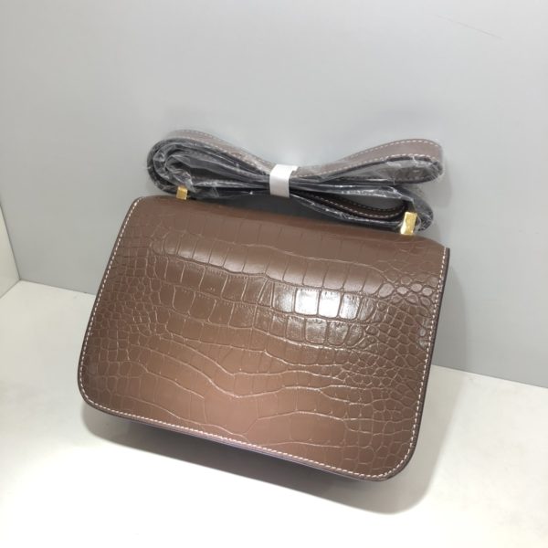 Replica Hermes Croc-Pattern Constance Crossbody Bag - Image 24
