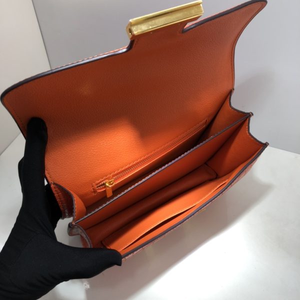 Replica Hermes Croc-Pattern Constance Crossbody Bag - Image 29