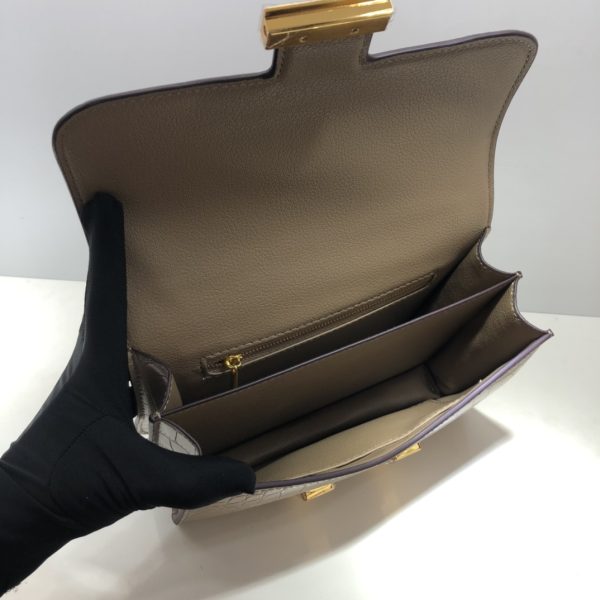 Replica Hermes Croc-Pattern Constance Crossbody Bag - Image 9