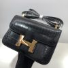 Best Replicas Bags - Replica Hermes Croc-Pattern Constance Crossbody Bag Shop For Best Louis Vuitton LV Replica Bags With Cheap Price