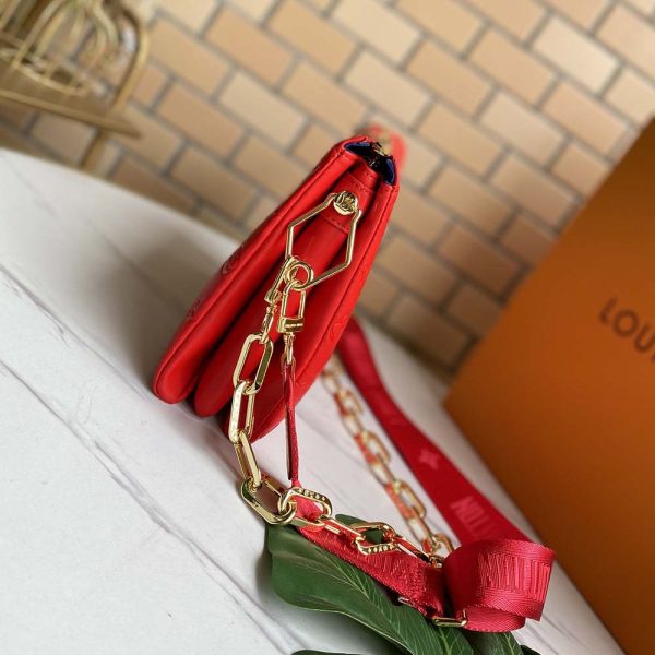 LV Replica Coussin PM M57790 in Black, White & Red - Image 6