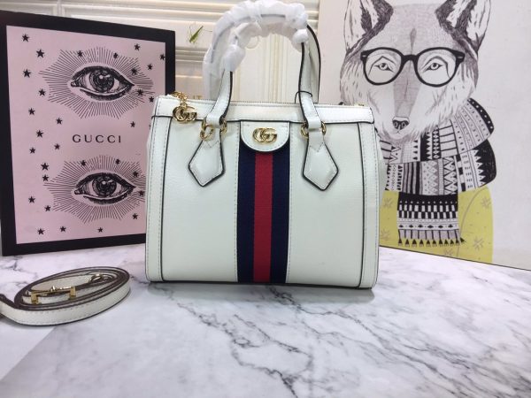 Gucci Ophidia Small Tote Bag Replica - Black & White Design - Image 6