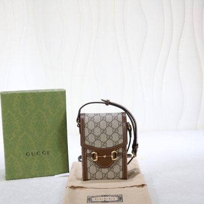 Replica Gucci Horsebit 1955 Mini Bag in Monogram Canvas