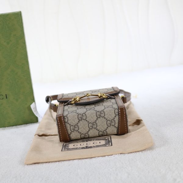 Replica Gucci Horsebit 1955 Mini Bag in Monogram Canvas - Image 3