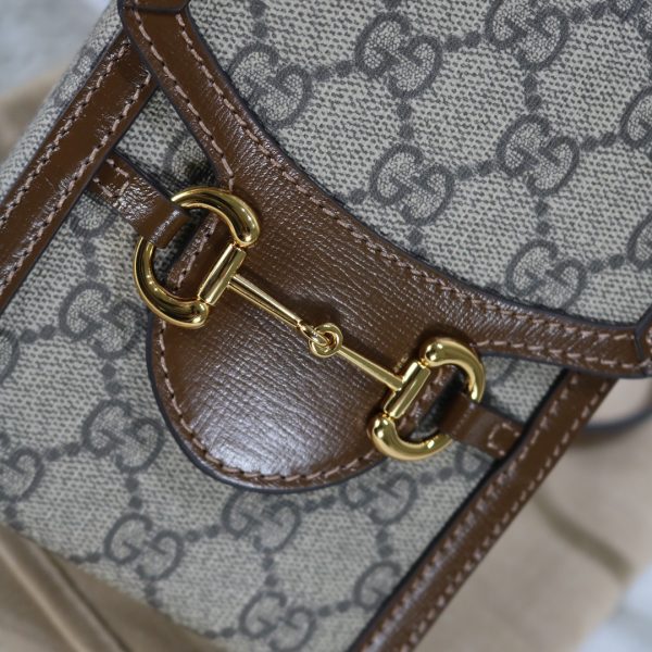 Replica Gucci Horsebit 1955 Mini Bag in Monogram Canvas - Image 4