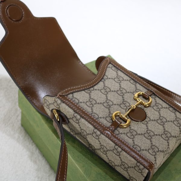 Replica Gucci Horsebit 1955 Mini Bag in Monogram Canvas - Image 5